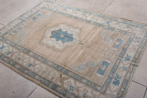 Antique Oushak Area Rug (5' x 6')